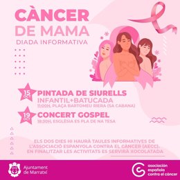 Actividades del Ayuntamiento de Marratxí por el Día contra el Cáncer de Mama.