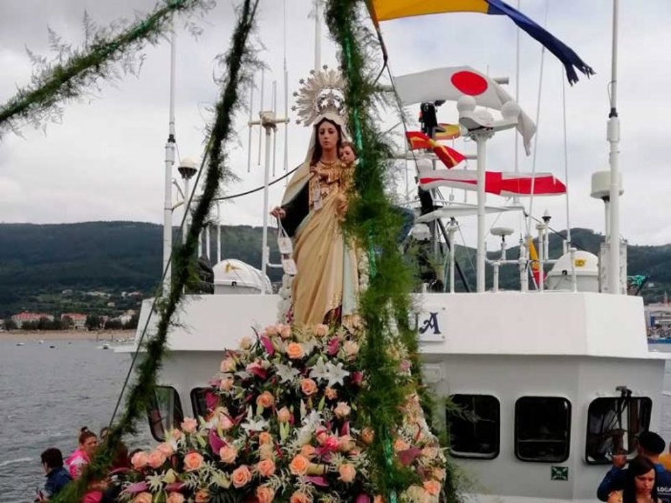 La Virgen del Carmen, patrona de los marineros.