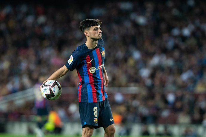 Pedri Gonzalez of FC Barcelona in action during the spanish league, La Laiga Santander, football match played between FC Barcelona and Celta de Vigo at Spotify Camp Nou on October 09, 2022, in Barcelona, Spain.