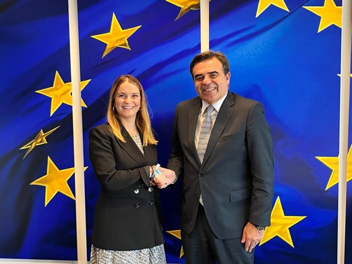 La presidenta del PP de Baleares, Marga Prohens, en la Comisión Europea.