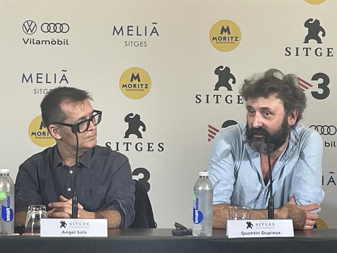 El director del Festival de Sitges Ángel Sala i el director Quentin Dupieux