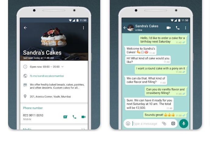 Capturas de WhatsApp Business para Android
