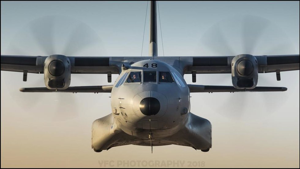 Archivo - Avión C295 ala 35 ejercito del aire maniobra vuelo