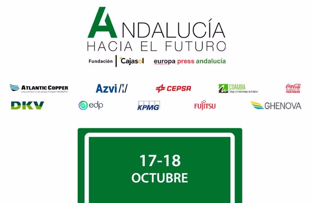 Cartel anunciador de la segunda edición del foro 'Andalucía hacia el futuro' organizado por Europa Press en Sevilla los días 17 y 18 de octubre