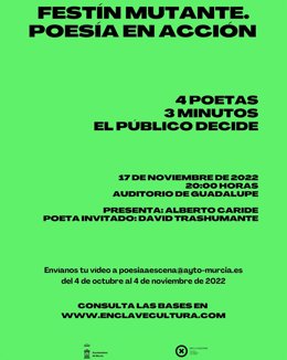 El Festival Poesía a Escena 2022 busca poetas para 'Festín Mutante'