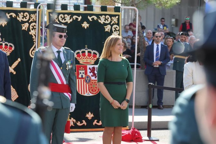 La delegada del Gobierno en la Comunitat Valenciana, Pilar Bernabé, en el acto en Valncia con motivo de la festividad de la Virgen del Pilar