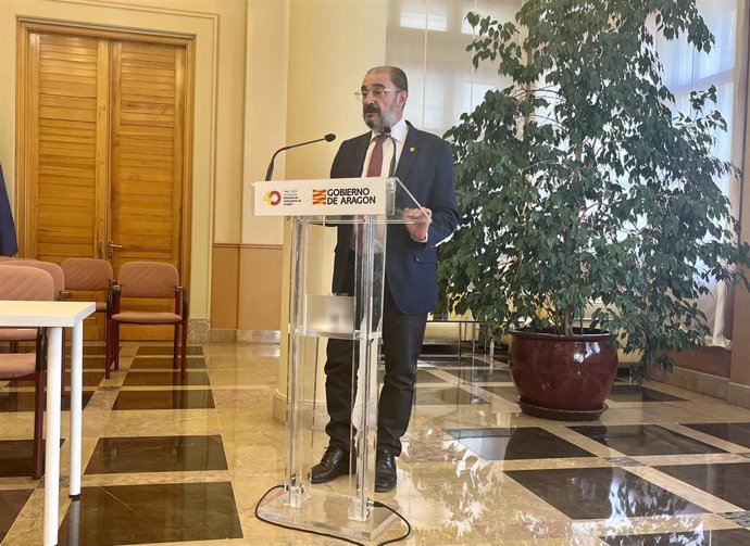 El presidente aragonés, Javier Lambán, en una imagen de archivo