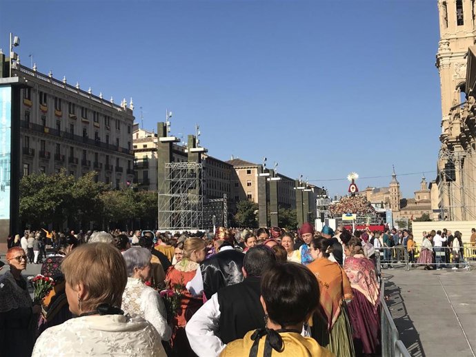 Ofrenda de Flores a la virgen del Pilar