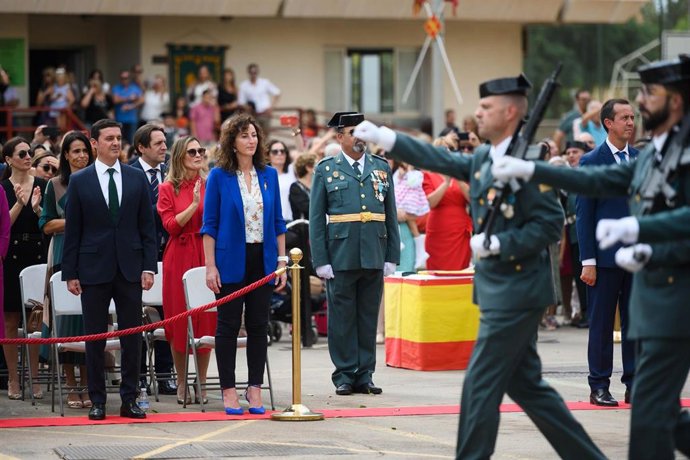 La alcaldesa de Almería, María del Mar Vázquez, en el acto institucional de la Guardia Civil con motivo de la celebración de su patrona