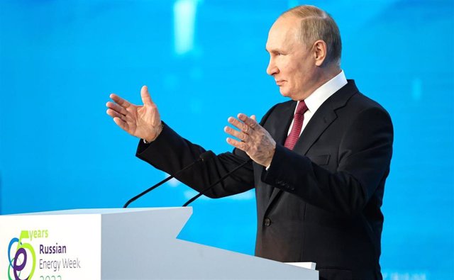 El presidente de Rusia, Vladimir Putin, durante un discurso en Moscú