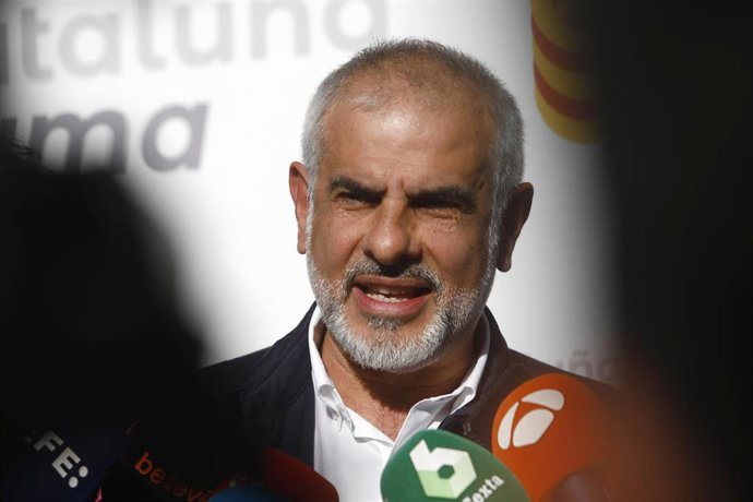 Manifestación convocada por Cataluña Suma en Barcelona por el Día de la Hispanidad