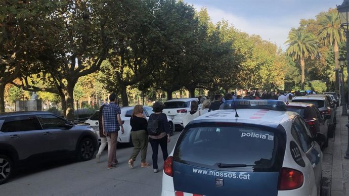 Imatge del simulacre d'emergncia al Parlament