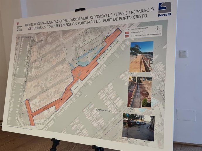 Proyecto de mejora de la zona portuaria de Porto Cristo.