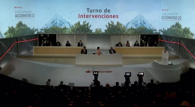 Archivo - Junta general ordinaria de accionistas de Banco Santander, celebrada el 1 de abril de 2022.