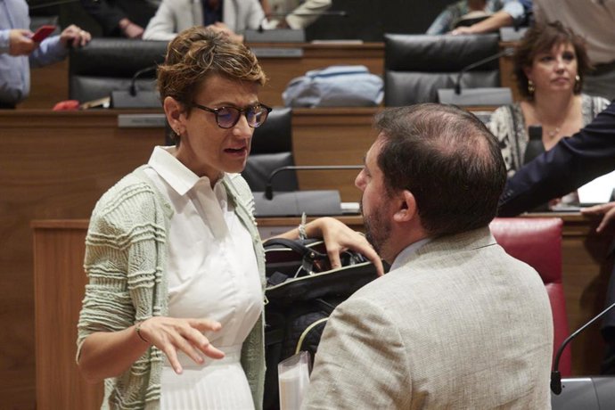 Archivo - La presidenta del Gobierno de Navarra, María Chivite.