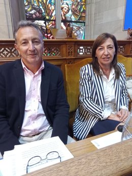 Los consellers de Cs en el Consell de Mallorca.