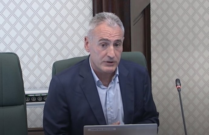 El síndico de la Sindicatura de Comptes Manel Rodríguez este jueves en el Parlament