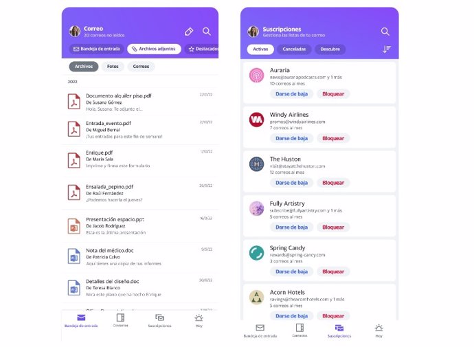 Aplicación de Yahoo Mail