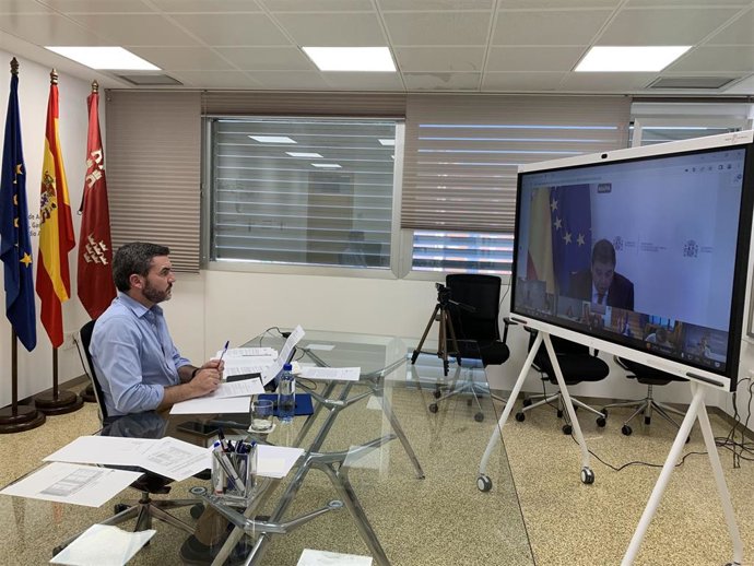 El consejero Antonio Luengo en el encuentro telemático de la Conferencia Sectorial de Agricultura y Desarrollo Rural