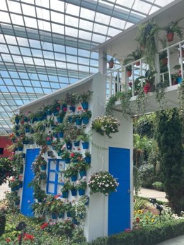 Córdoba recrea un patio cordobés en la exposición 'Spanish Serenade' de Singapur.