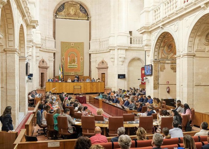 Imagen de este jueves del Pleno del Parlamento.