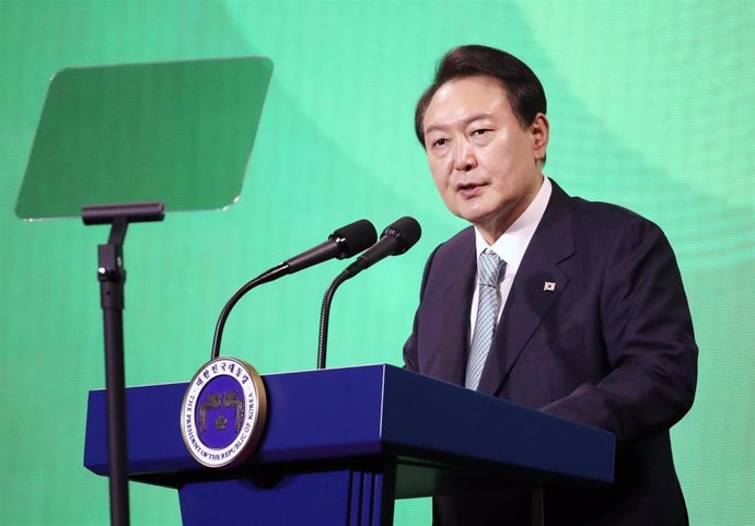 El presidente de Corea del Sur, Yoon Suk Yeol, en Seúl