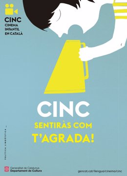 Cartel de la iniciativa de cine infantil en catalán 'Cinc', impulsada por la Secretaría de Política Lingüística de la Conselleria de Cultura de la Generalitat