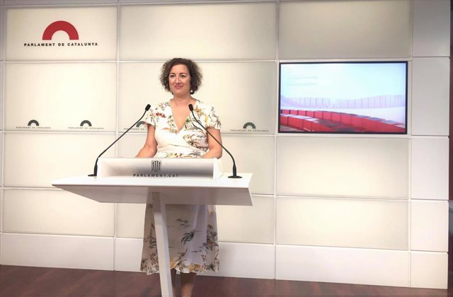 La portavoz del PSC, Alícia Romero, en rueda de prensa.