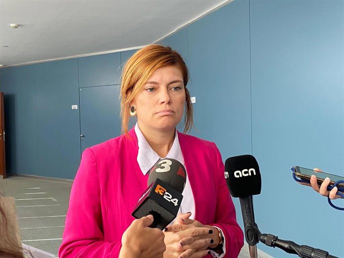 La concejal de ERC en el Ayuntamiento de Barcelona, Elisenda Alamany, en declaraciones a los periodistas.