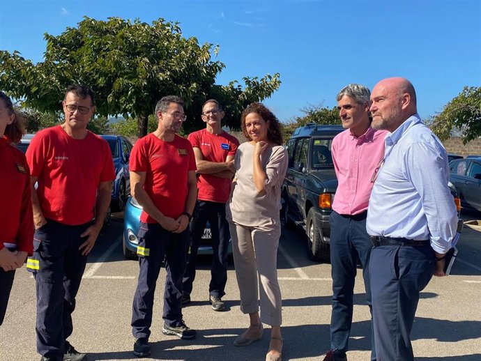 La presidenta del Consell de Mallorca, Catalina Cladera, durante la visita.