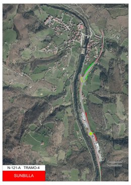 Plano de las obras del cuarto tramo de conversión integral de la N-121-A.