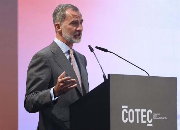El Rey Felipe VI en la presentación del Anuario 2022' de Cotec