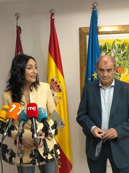 Miguélez y Pedreño, en la rueda de prensa