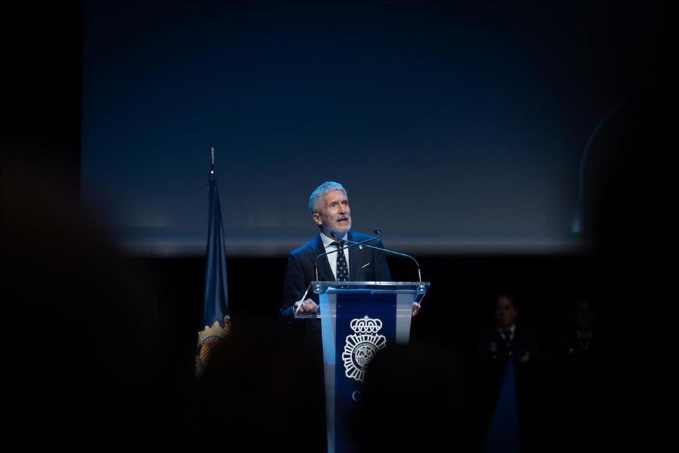 El ministro de Interior, Fernando Grande-Marlaska, interviene en un acto