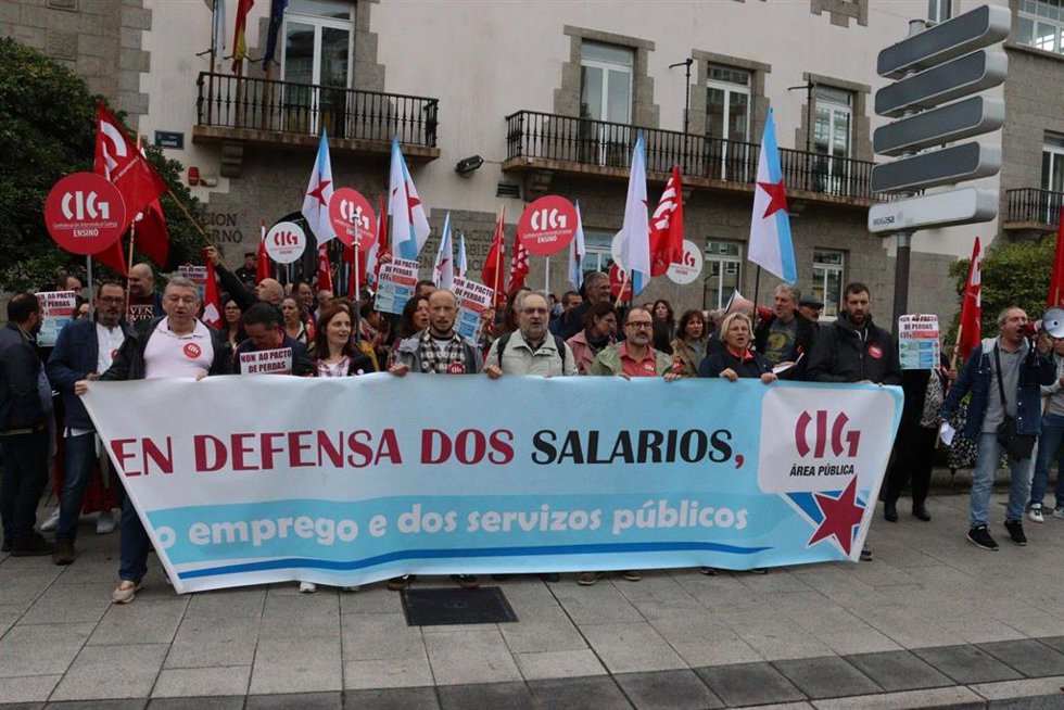 Concentración de delegados y delegadas del Area Pública de la CIG