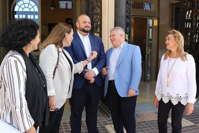 El secretario general del PSOE en la Región de Murcia, José Vélez, en Cartagena