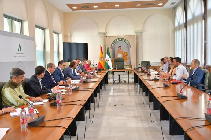 Reunión de Junta y ayuntamientos de municipios afectados por el incendio de Los Guájares