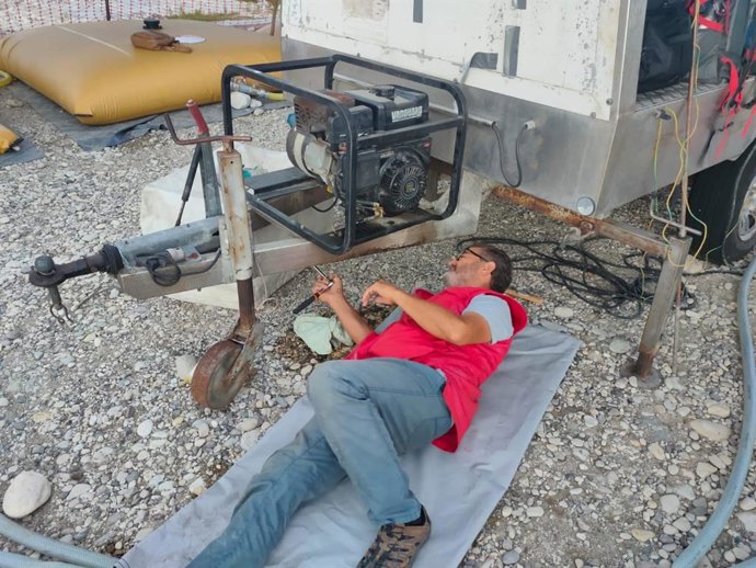 El voluntario de Cruz Roja y exbombero de Huelva, Manuel Canelo.