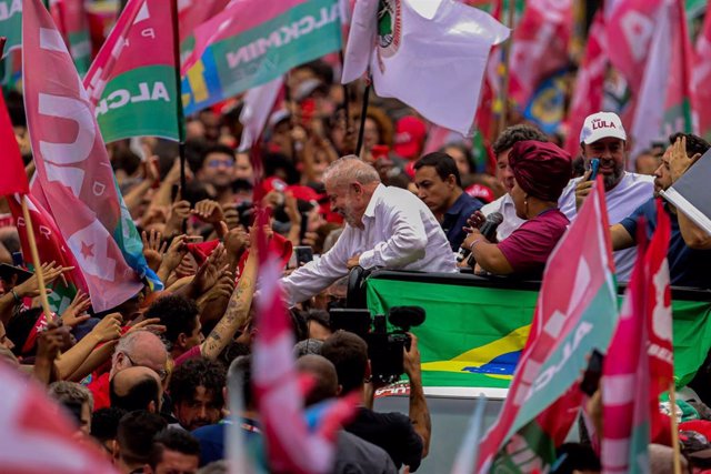 Luis Inácio Lula da Silva en un acto de campaña.
