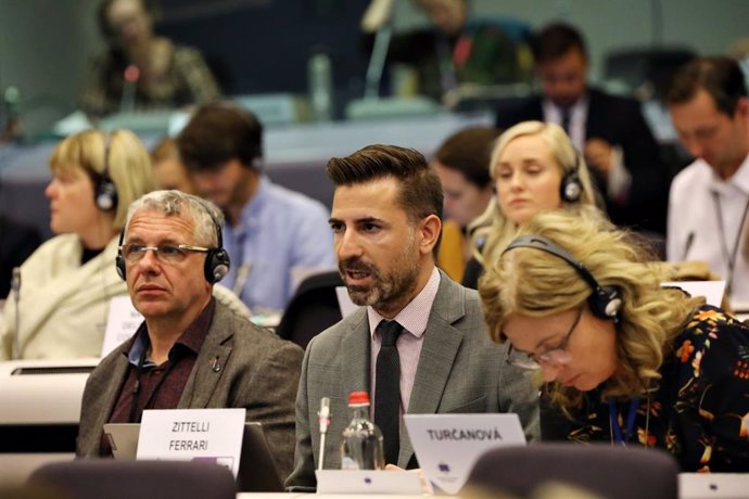 El director general de Unión Europea, Adrian Zittelli, durante su participación esta semana en el pleno del Comité Europeo de las Regiones
