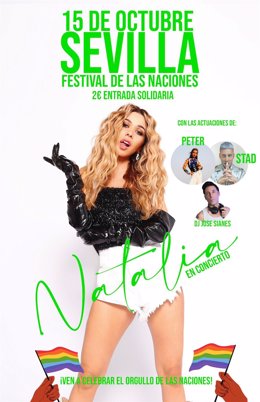 Natalia llega al Festival de las Naciones (Sevilla) para celebrar la fiesta de la diversidad y el Orgullo Internacional