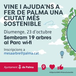 Cartel de la siembra del próximo domingo 23 de octubre en el parque Wi-fi