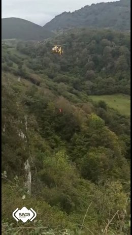 Rescate de montaña en Nava.