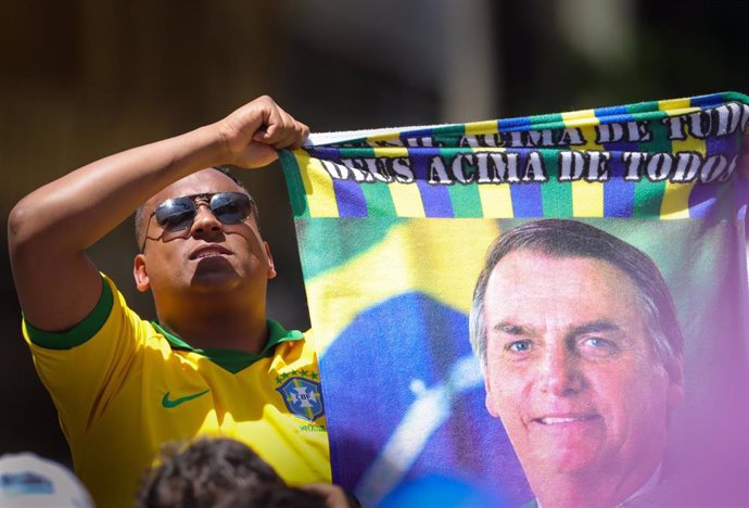 Simpatizante del presidente brasileño, Jair Bolsonaro