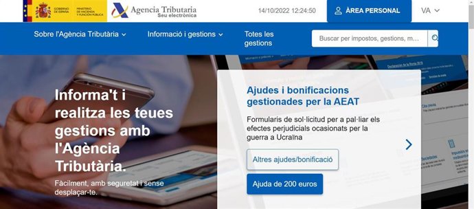 Web de la Agencia Tributaria