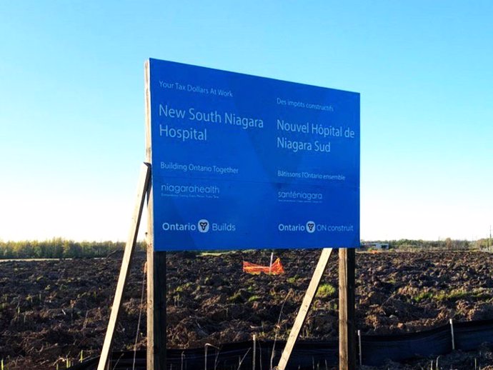 Localización del futuro hospital de Niagara