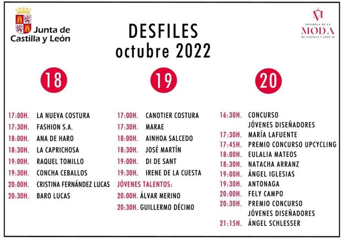 La XXIV Pasarela de Moda de CyL contará con la presencia de 22 diseñadores y se celebrará en Burgos