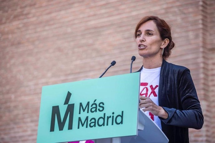 La líder de la oposición en la Asamblea de Madrid, Mónica García, en el acto 'A Punto' en Alcalá de Henares