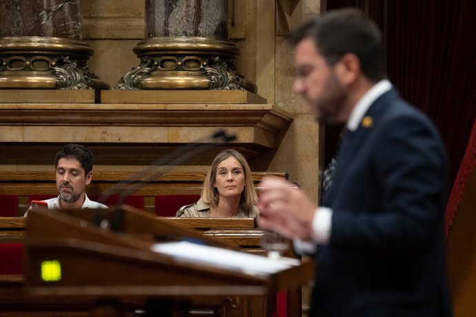 La líder dels comuns al Parlament, Jessica Albiach, al Parlament de Catalunya