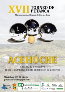 Cartel del Torneo de Petanca de la Mancomunidad Rivera Fresnedosa